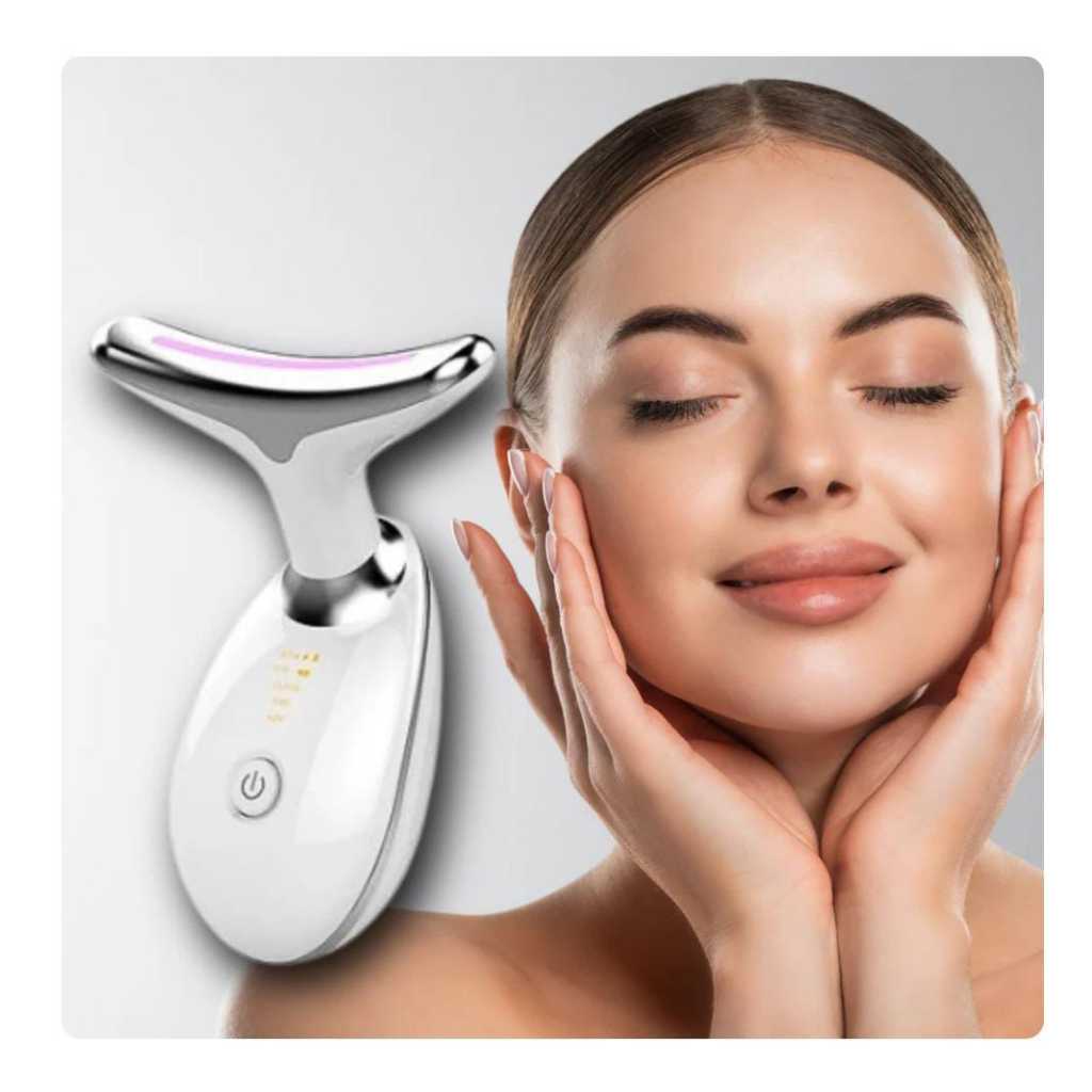 Remover Massageador Portátil Beleza Pele Firmeza Pescoço Led Vibração Fóton Levanta A Anti-Rugas