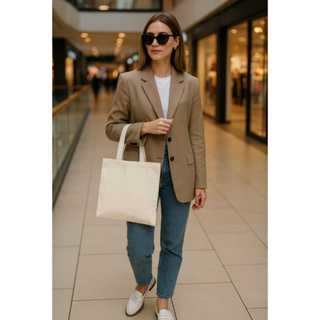 Kit com 50 ecobags Lisas 30x30 cm - 100% algodão cru em Oferta na Shopee