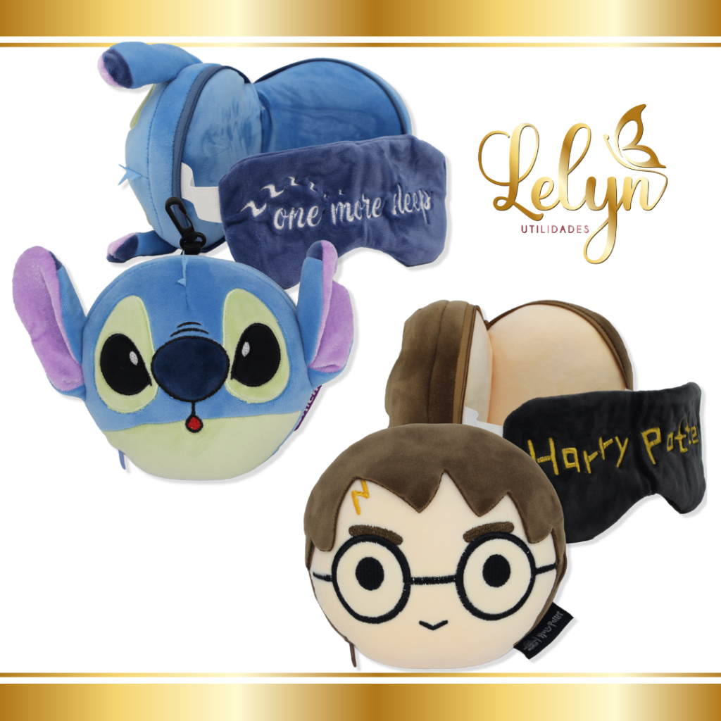 Máscara de Sono Stitch e Harry Potter 2 em 1 Sleepy Mask