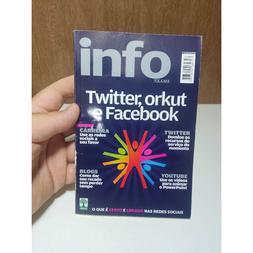 Revista - Info Exame - Twitter, Orkut e Facebook, edição 23, usado, em bom estado