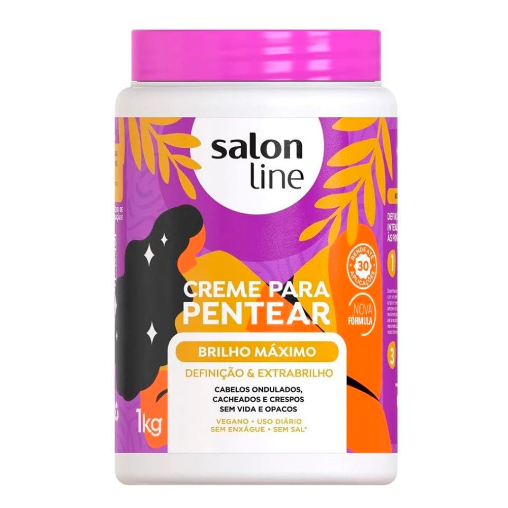Creme Para Pentear Brilho Máximo Salon Line 1kg