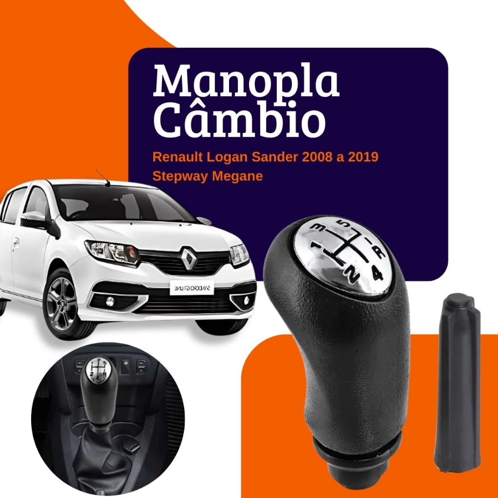 Bola Manopla De Cambio Renault Logan Sandero Duster Fluence Todos Stepway Megane 2006