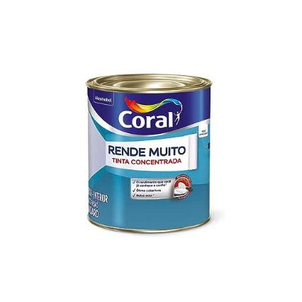 Tinta Parede Rende Muito Coral 900ml Rende Até 25m² Por Demão Cores Variadas