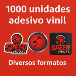 1000 Adesivo Personalizado 4x4cm Sua Logo e Arte Prova D'água e Resistente a Temperaturas e Abrasão