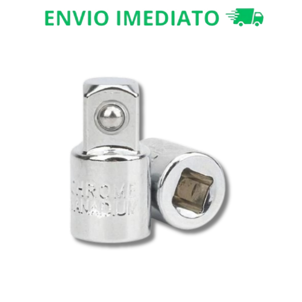 Adaptador Para Soquete Cromo Vanádio 1/4 F X 3/8 M - Eda
