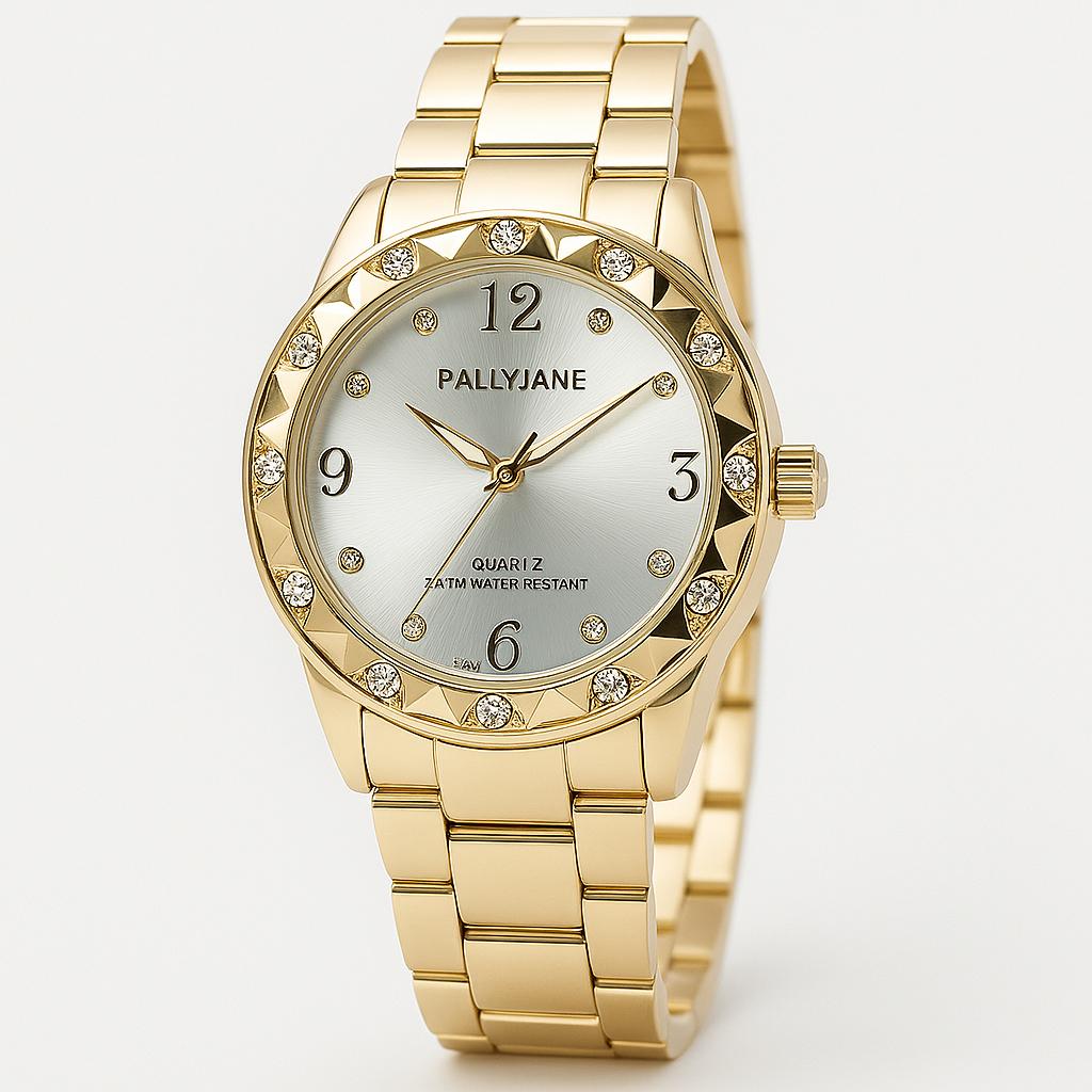 Relógio Feminino Dourado Banhada a Ouro 18k A Prova D'água de Quartzo em Aço Inoxidável Casual Pallyjane Guke- em Oferta na Shopee