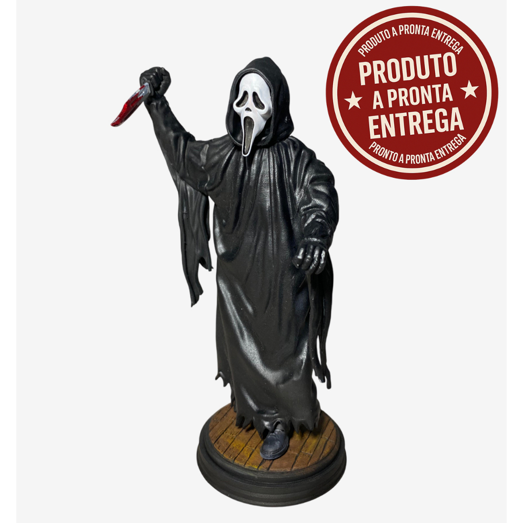 Boneco Colecionável Action Figure Ghostface Scream - Pânico - Dead by Daylight - 30cm - Resina