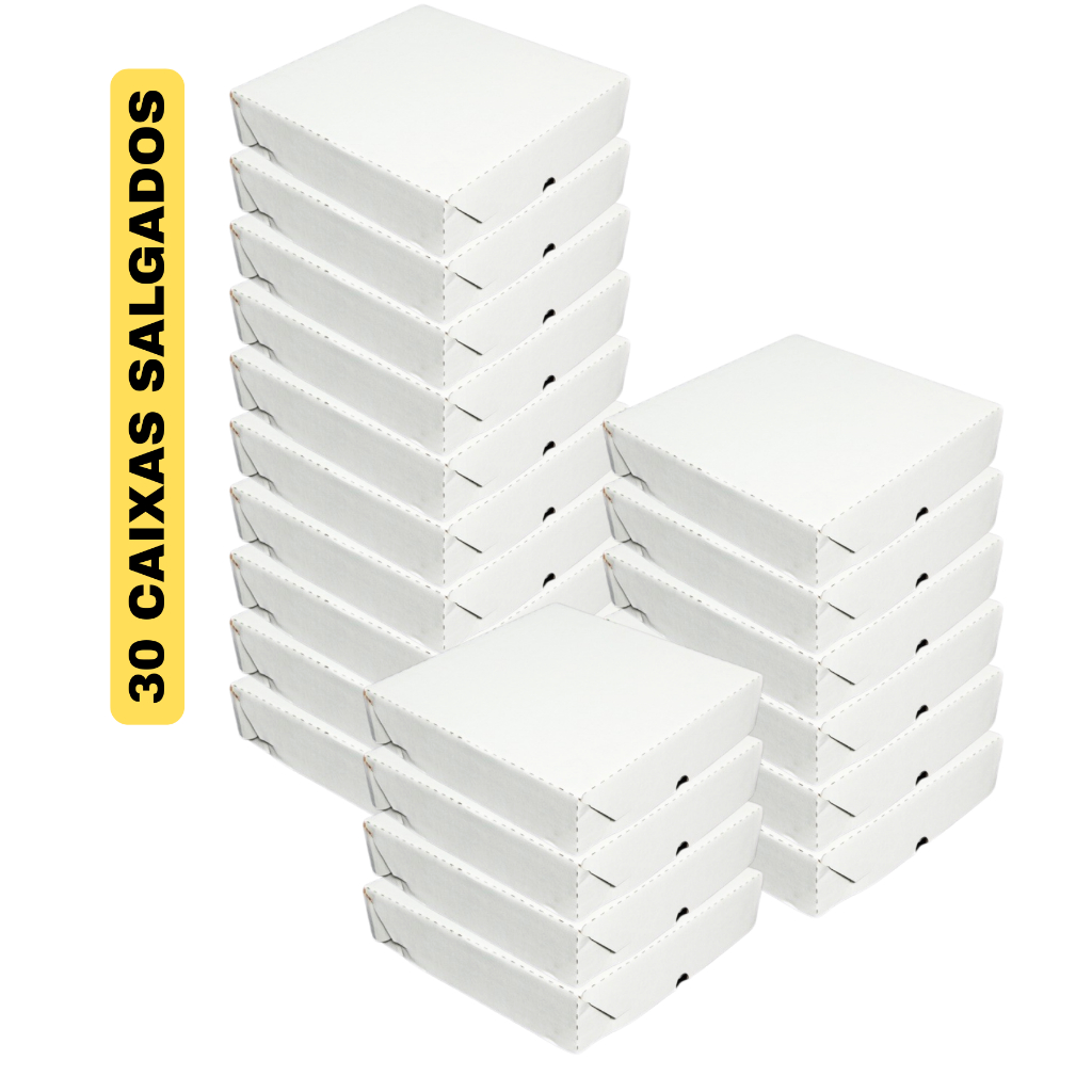Caixa Para Salgados E Doces Embalagem Reforçada Ondulada Tamanho 25x25Cm 30 Unidades em Oferta na Shopee