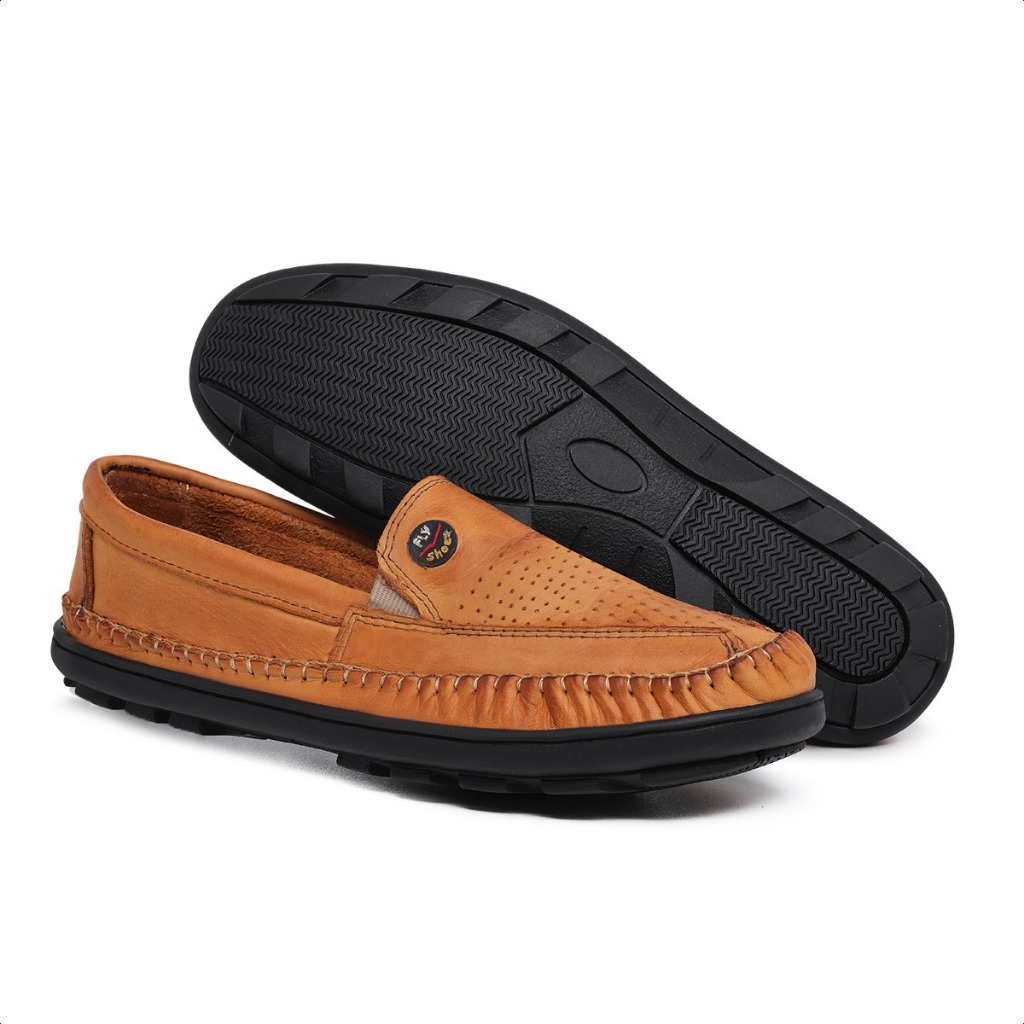 Mocassim Masculino de Couro para Dirigir – Leve, Flexível e Atemporal