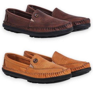 Kit 2 Pares Mocassim Masculino Couro Legítimo – Confortável, Casual e Antiderrapante