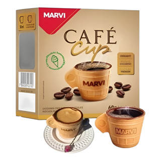 Xicara Casquinha Café Cup com Chocolate Marvi c/ 6 Unid Comestível