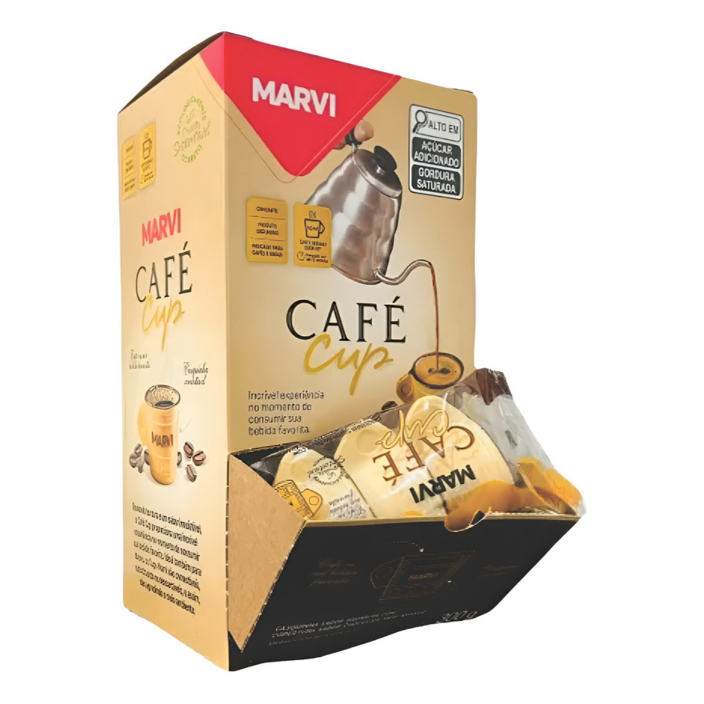 Xicara Café Cup Casquinha Crocante Marvi Canguru 30 Unid
