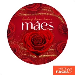 Capa Painel Redondo Decorativo Dia das Mães para Festa Sublimado Com Elástico 1,50m – APR-2563