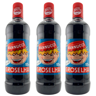 Kit 3 Xarope de Groselha Vannucci Tradicional 920ml Raspadinha Milkshake Bolos Sucos Coquetéis em Oferta na Shopee