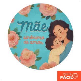Capa Painel Dia das Mães Redondo Sublimado Decorativo Com Elástico 1,50x1,50m – APR-2562 em Oferta na Shopee