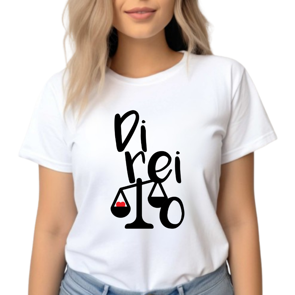 Camiseta Blusinha T Shirt Babylook Feminina Direito, Arquitetura, Administração, Nutrição, Manicure