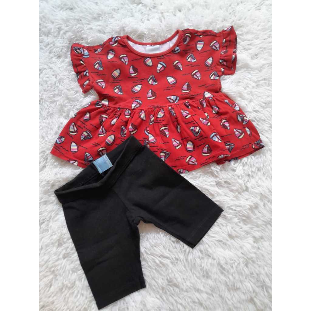 Desapego Conjunto Infantil Feminino Malwee - Tamanho 1 ano - Conjunto Bebê Menina