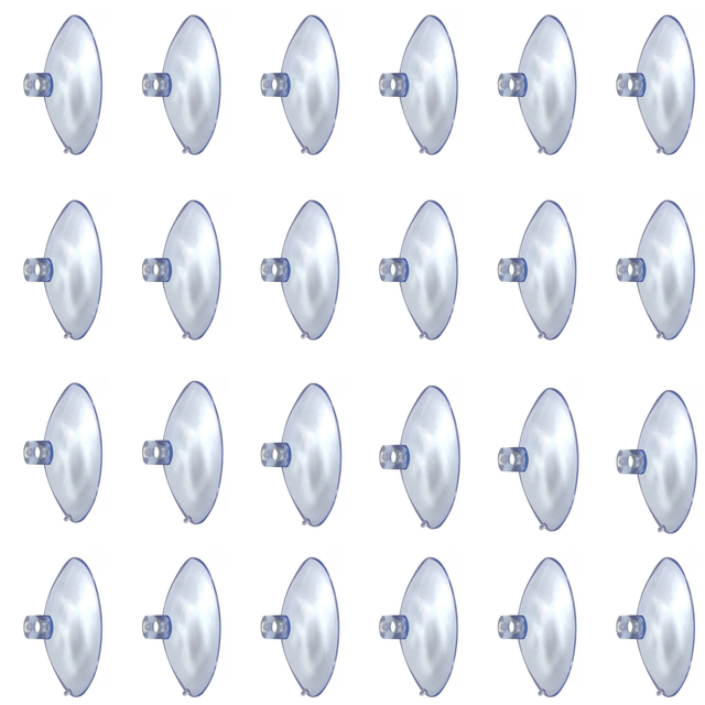 kit 24 Ventosas Silicone C/  Furo Resistente Transparente Porta Chave Chaveiro Organizador em Oferta na Shopee