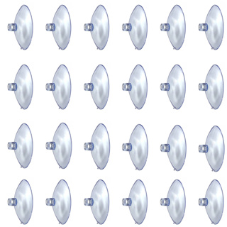 kit 24 Ventosas Silicone C/  Furo Resistente Transparente Porta Chave Chaveiro Organizador em Oferta na Shopee