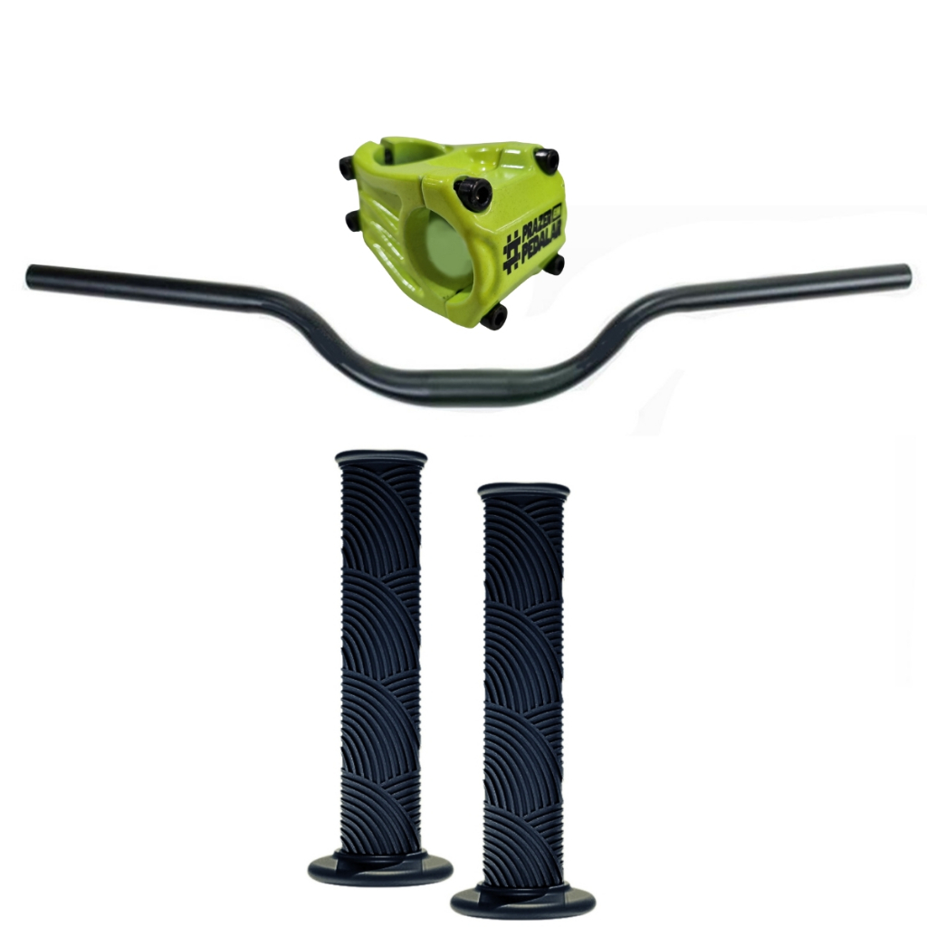Kit Guidão alto 720mmx60mm Com Mesinha GTU Manoplas Longa Wheeling Freeride Grau Gios Naja Promoção