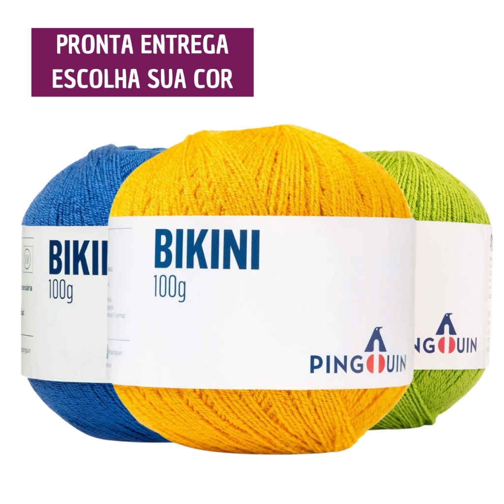 Fio/Linha Misto de Acrílico Pingouin Bikini 100g - 430 metros PROMO em Oferta na Shopee