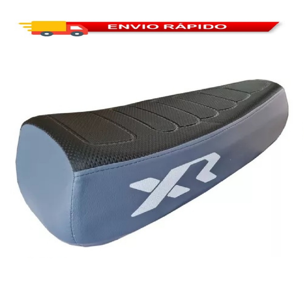 BANCO MOBYLETE CINZA C/ PRETO XR FRISADO COMPATIVEL CALOI (SELIM BICICLETA) BASE E COSTURA REFORÇADA