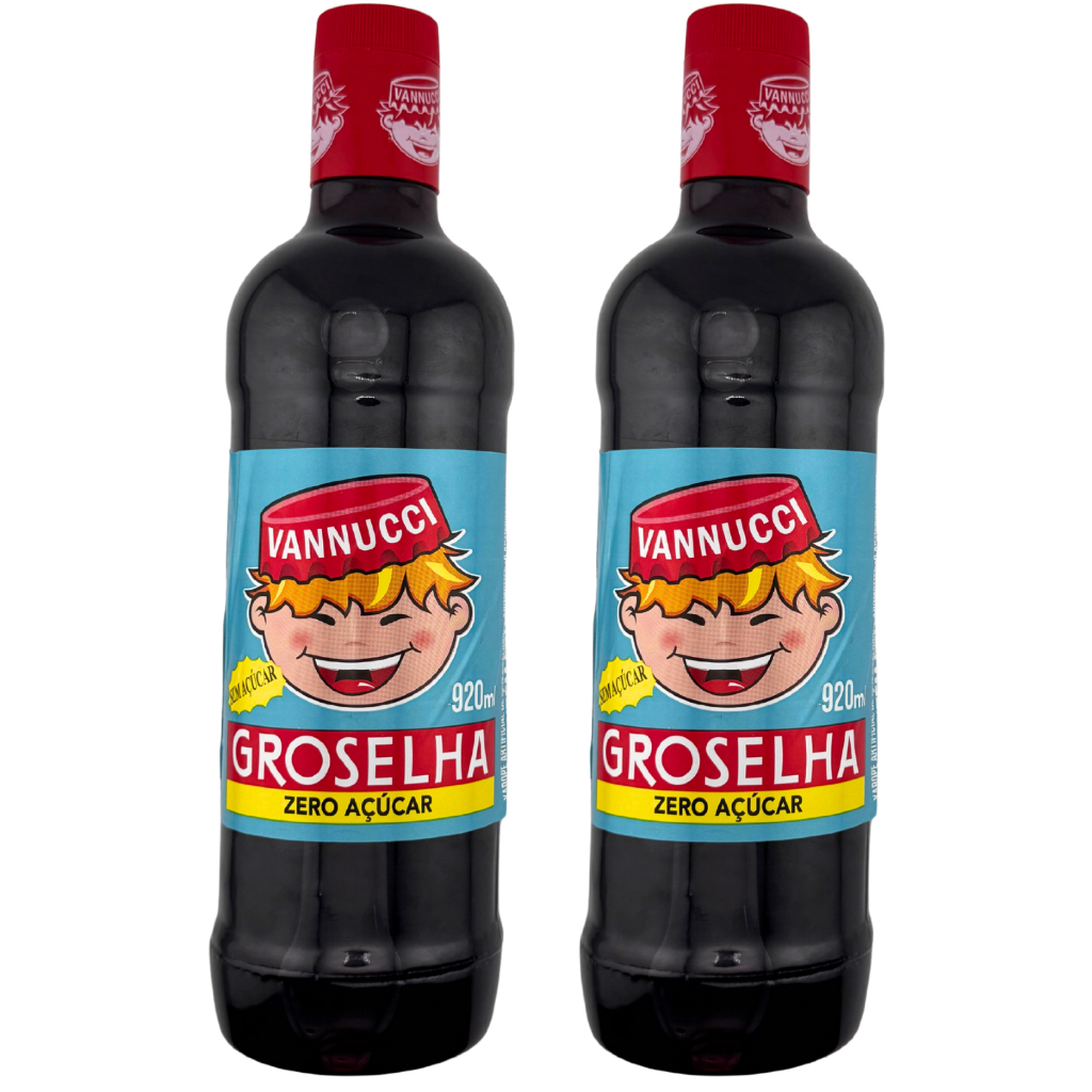 Kit 2 Xarope de Groselha Vannucci Zero Açúcar 920ml Recomendado Para Diabéticos Milkshake em Oferta na Shopee