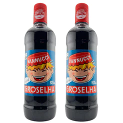 Kit 2 Xarope de Groselha Vannucci Tradicional 920ml Raspadinha Milkshake Bolos Sucos Coquetéis