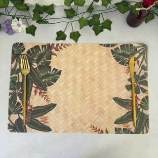 Lugar Jogo Americano Retangular Estampado Folhagens Mesa Posta Jantar Descanso de Prato em Oferta na Shopee