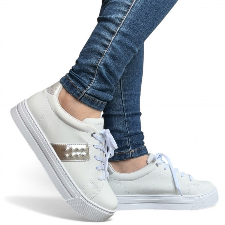 Tênis Feminino Sola Alta Branco Ramarim 2593121-3 em Oferta na Shopee