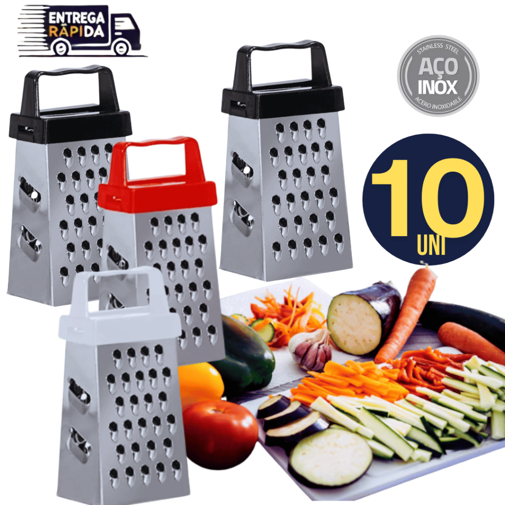 Kit 10 Mini Ralador Inox Ralador Multifuncional Mini Ralador Lembrancinha Utensílios De Cozinha Linha Inox Resistente