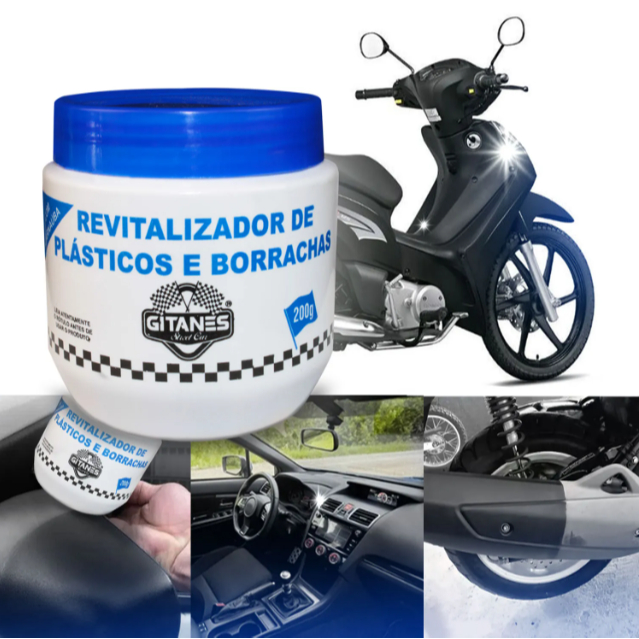 Revitalizador De Plásticos Borrachas Carros Motos Bike Vans em Oferta na Shopee