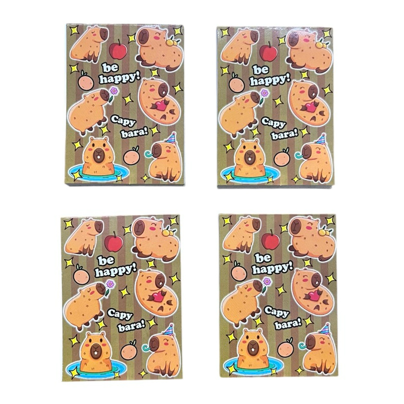 Kit bloco com Capivara  Papelaria Criativa Fofa Agenda card e post-it  Diario Kawaii em Oferta na Shopee