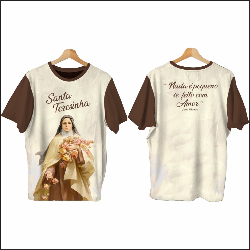 CAMISA SANTA TERESINHA DO MENINO JESUS RELIGIOSA — imagem 2 de 2