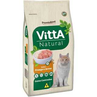 Premier Vitta Natural para gatos castrados sabor frango 10kg em Oferta na Shopee
