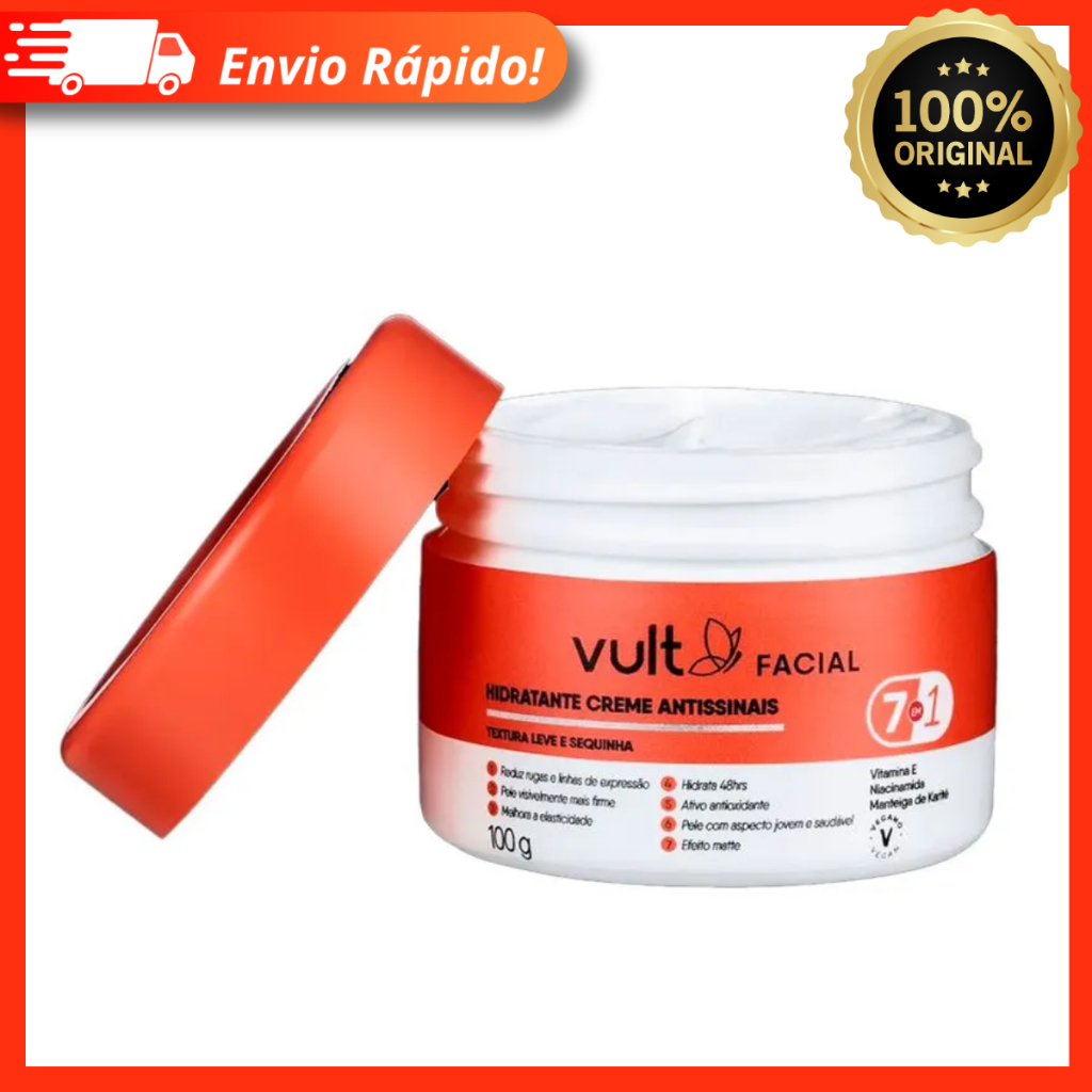 Vult Care Antissinais Creme Hidratante Facial - Vult