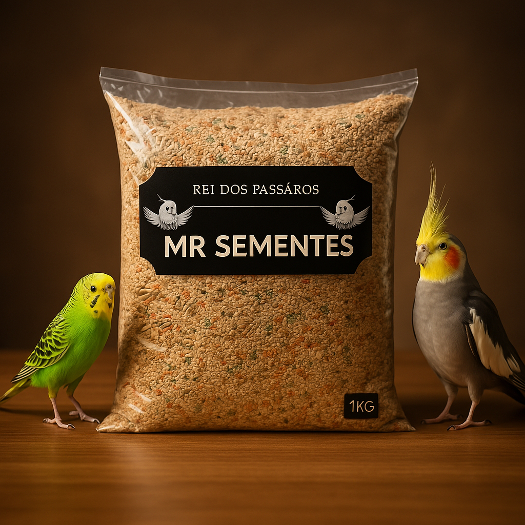 Ração Mistura Mix Calopsita 01kg Nutritiva Balanciada Ração Premium Com Mel