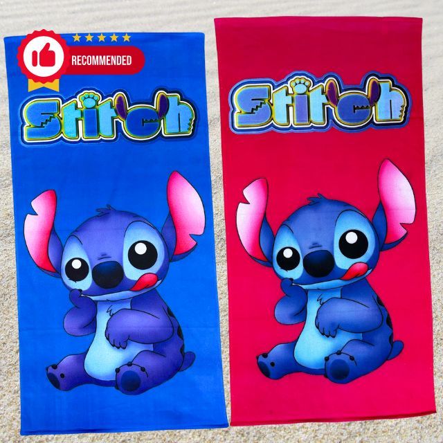 Toalha Infantil Banho Praia Algodão Lilo Stitch e Angel
