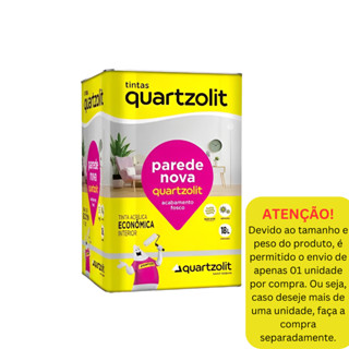 Tinta Acrílica Parede Nova AntiMofo Interior 18 Litros Cores Quartzolit