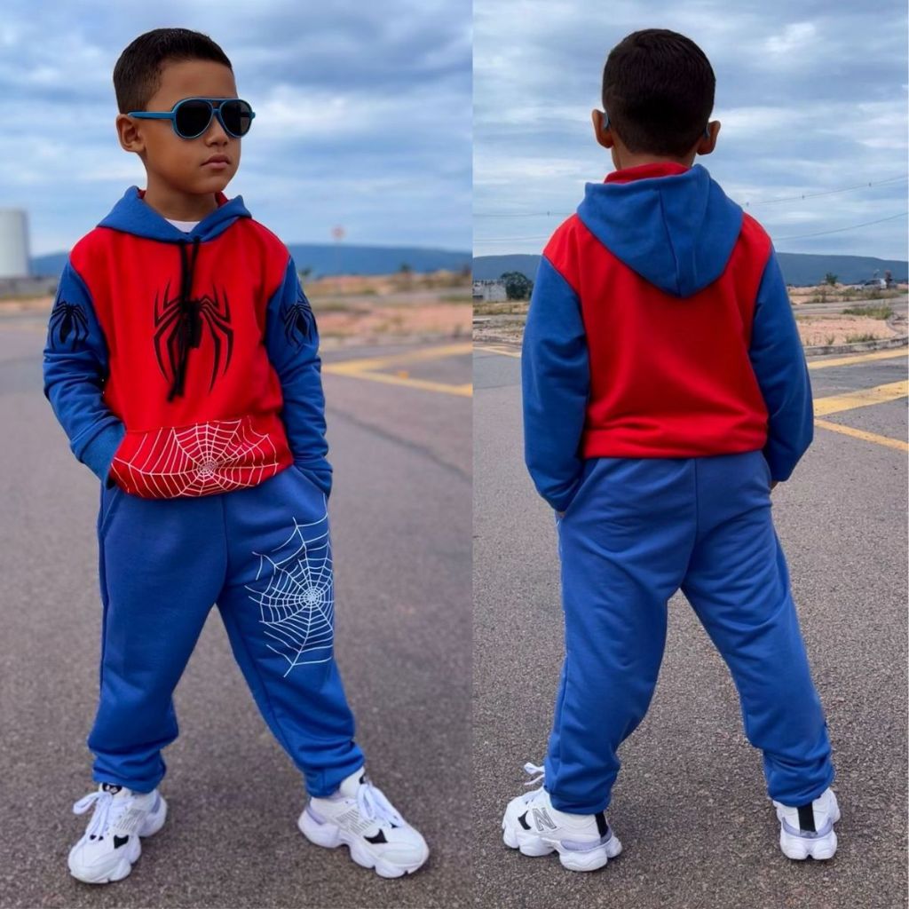 Moletom Canguru Homen - Aranha Roblox Conjunto de inverno Temático Com Capuz e Cadarço Ajustável