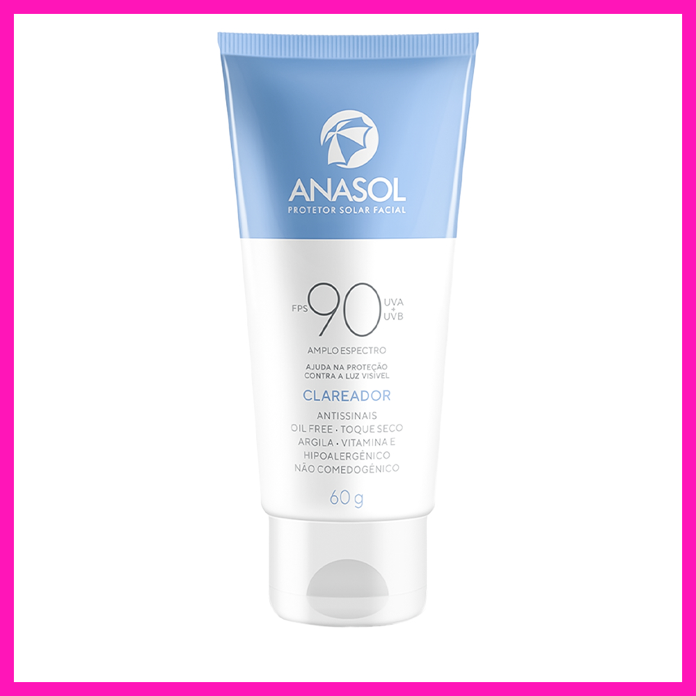 Anasol Protetor Solar Facial Clareador FPS 90 60g (Ajuda na Proteção Contra a Luz Visivel) em Oferta na Shopee
