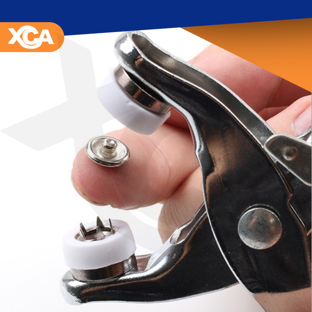 Alicate Para Botões Pressão Aplicador Metal Roupa Botão Bebe Costura Duplo Prensa