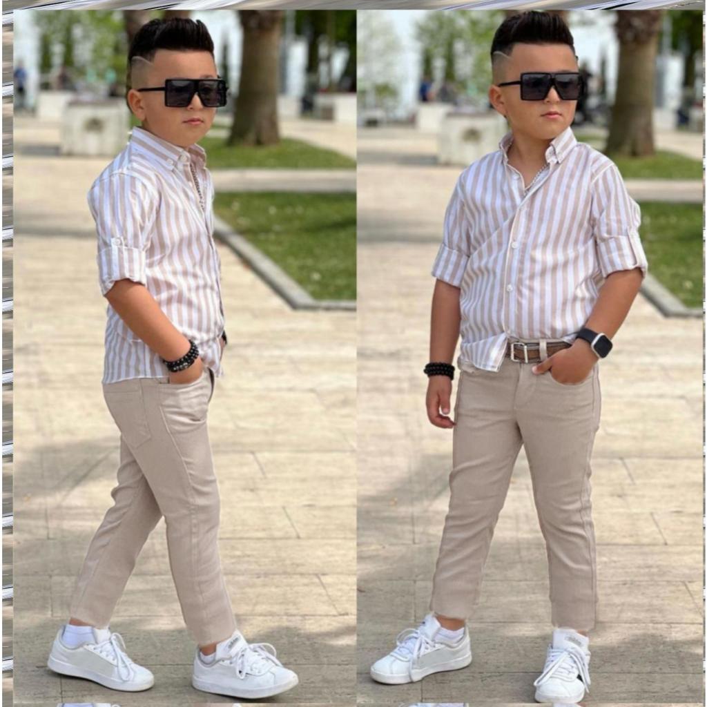 Calça INFANTIL de Sarja Menino Alta Qualidade Slim Fit Brim Criança em Oferta na Shopee