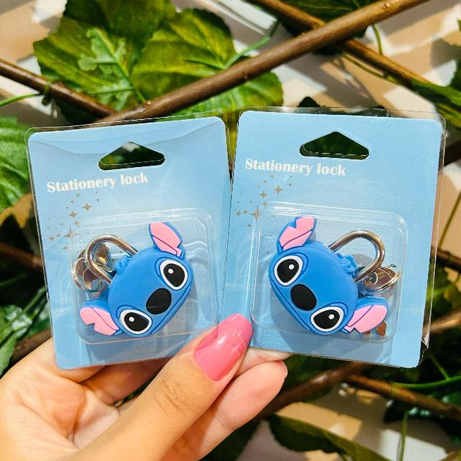 Cadeado Infantil Stitch Chave Reserva Personagem Filme Lilo Stitch Cadeadinho Presente Viagem em Oferta na Shopee