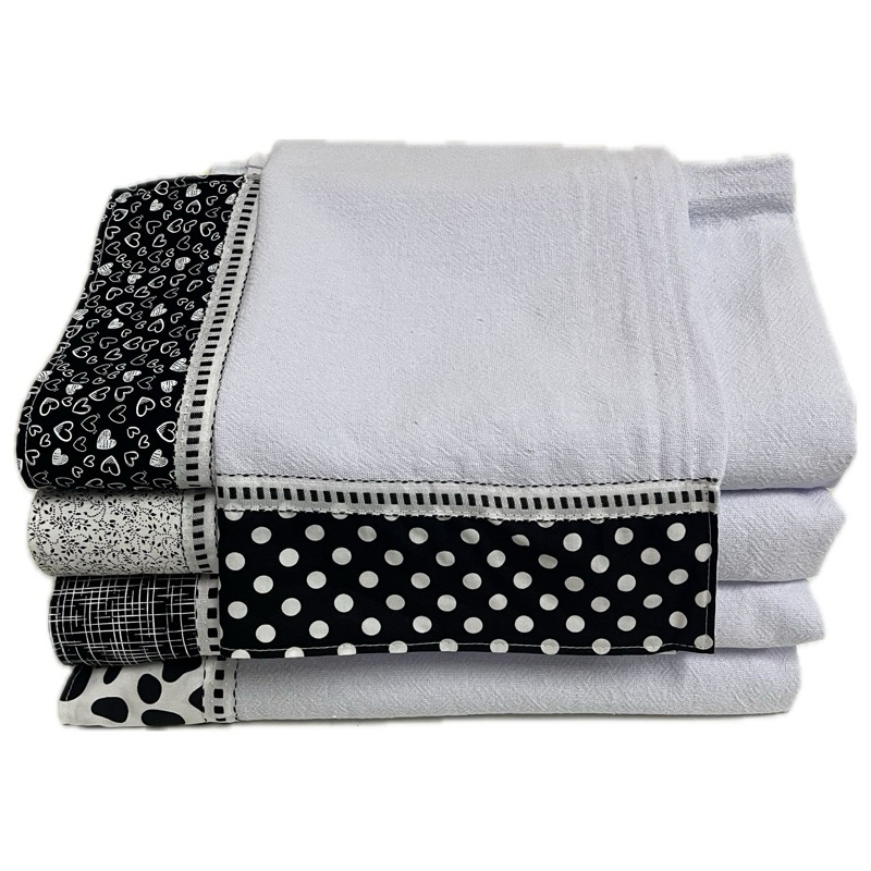 kit Pano de Prato Barrado Minimalista 05 unid - Pé de Galinha em Oferta na Shopee