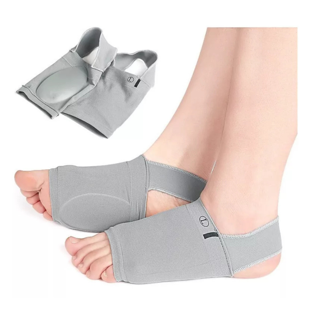 Meia Palmilha Ortopédica Anatômica Correção Tratamento Pé Chato Fascite Plantar Alivio de Dores em Oferta na Shopee