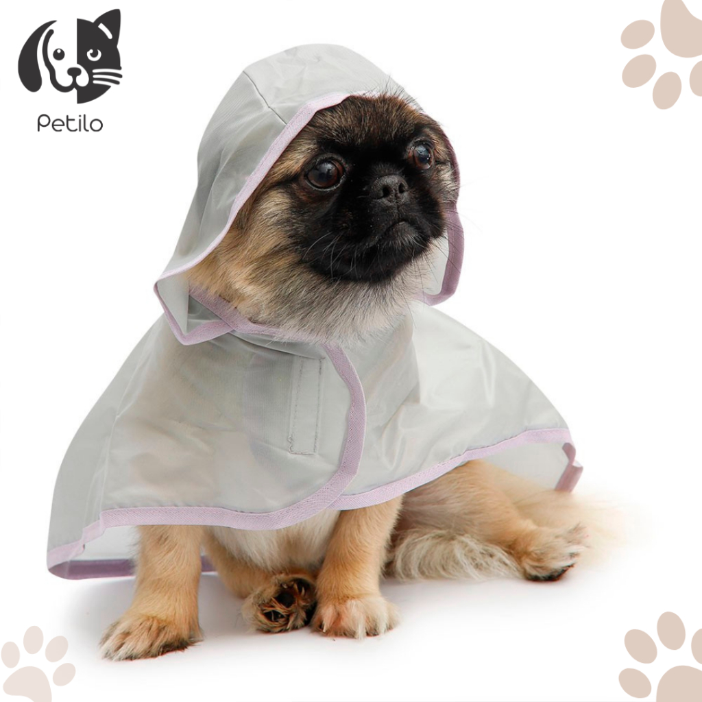 Capa de Chuva Impermeável Reutilizável para Pets com Velcro - Cachorro/Gato - PP/M