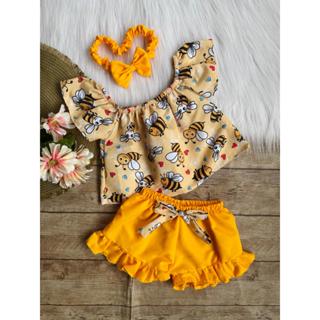 Conjunto Infantil Menina Roupa Infantil (2, 3 e 4 anos) em Oferta na Shopee