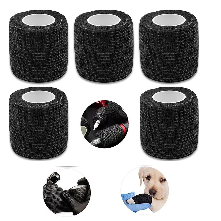 Kit 5 Bandagem Elástica Adesiva Flexível Atadura 5 cm x 4.5m Joelheira Tornozelo Tatuagem Pets em Oferta na Shopee