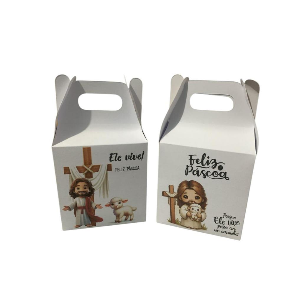 Maletinha Lembrancinha Páscoa Cristã Bombom Brownie Papelaria Embalagens.